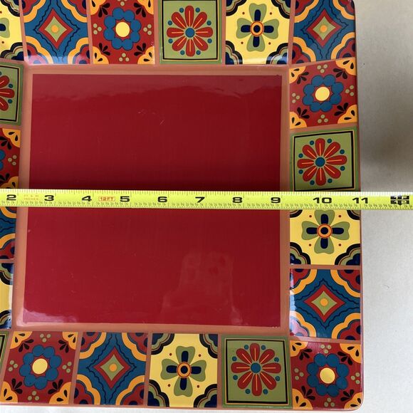 Home Studio BAJA COLLECTION 11” Square Plate Dinner Plate Dishwasher Safe - Picture 11 of 11